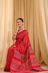 Block Print Soft Cotton Mulmul <b>Saree</b> for Women – Lightweight Indian Traditional Wear Premium Mulmul Cotton <b>Saree</b> <b>Blouse</b> Piece - Product Image 2