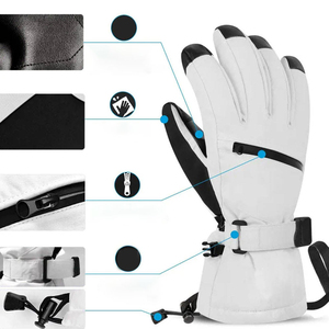 Gants de ski chauffants légers et imperméables de haute qualité pour hommes avec fermeture auto-agrippante - Product Image 4