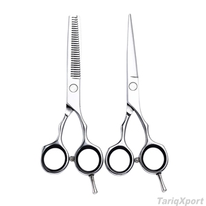 Ciseaux de coiffure professionnels pour barbier, 6 pouces, acier inoxydable 440C, lame droite, pour droitiers, 28 dents, ergonomiques, durables - Product Image 5