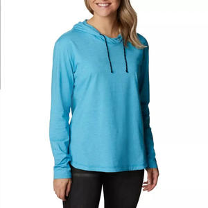 Sudaderas con capucha de secado rápido para mujer, de talla grande, bordadas, de punto, estilo lavado, con logotipo personalizado, para invierno y primavera. - Product Image 1