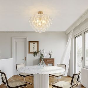 Lampadario a sospensione dorato da 20 pollici con paralume a globo in vetro trasparente per soggiorno, sala da pranzo, cucina (non regolabile) - Product Image 2