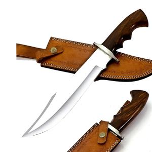 Handmade Carbon Steel Bowie <b>Knife</b> With Rose Wood Handle and Fine Leather Sheath Outdoor Fixed Blade <b>Knife</b> Wholesale <b>Knife</b> - Product Image 1