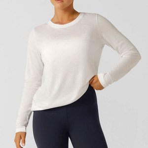 2026 Seamless Knitted <b>Long</b> Sleeve Shirt Wholesale Factory Price Solid Color Gym Women Training Wear Eco-Friendly Shirt - Product Image 4