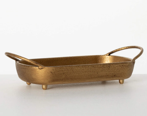 Hot Sale Gold Aluminium Wedding <b>Rustic</b> Design Serving Tray Handles for <b>Coffee</b> Tea Cake Dessert Home Kitchen-Reasonable Prices - Product Image 2