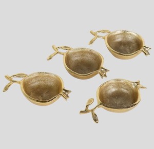 Luxury Gold Aluminium Pomegranate Bowl <b>Set</b> – Decorative <b>Serving</b> Bowls for Dry Fruits, Snacks & Gifting - Product Image 4