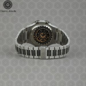 Reloj de Lujo para Hombre Charm_Jewells, Acero Inoxidable, Esfera de 40 mm, Diseño Mandala Negro, Movimiento Mecánico Analógico, Cierre de Mariposa 10 - Product Image 3