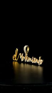 ตัวอักษรยอดนิยมที่กำหนดเองได้925สเตอร์ลิงเงินแท้ VVS เพชรโมอิสซาไนต์ประดับด้วยเพชรมีจี้ชื่อตัวอักษรชุบทอง - Product Image 4