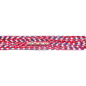 Cordons tressés en cuir véritable 4 plis de luxe, rouges, 3,0 mm-8,0 mm, élégants, pour la fabrication de bijoux DIY et accessoires de haute qualité - Product Image 3