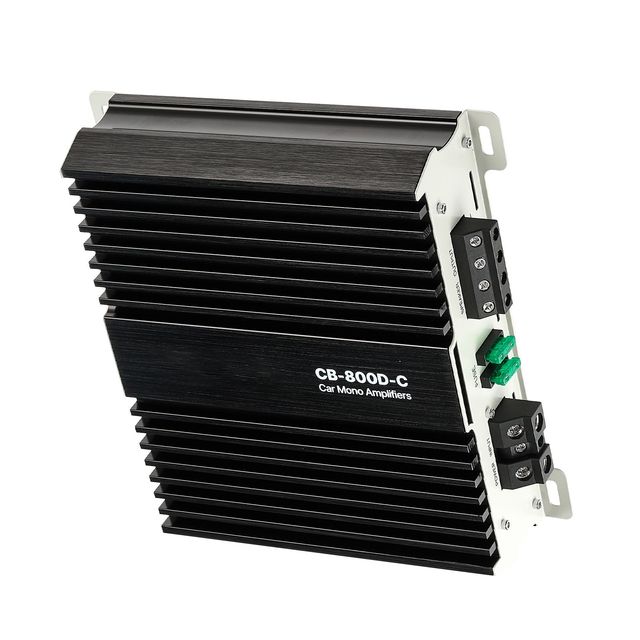 Mono Class D Car Amplifier 800W RMS 1/2/4 Ohm Stable 1 Channel Audio Amp with Remote Subwoofer Level Control