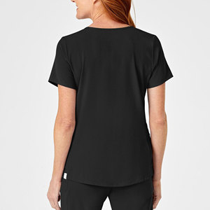 Conjunto de Uniforme Médico para Mujer, Tendencia Actual, Fabricación OEM, Logotipo Personalizado, Tela Suave, Blusa de Manga Corta, Pantalones Elásticos, Hospital - Product Image 4