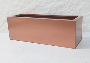 Large <b>Rectangular</b> Metal <b>Planter</b> Box <b>Outdoor</b> Indoor Garden Trough <b>Planter</b> Modern Flower Pot Long Decorative Patio Plant Container - Product Image 6