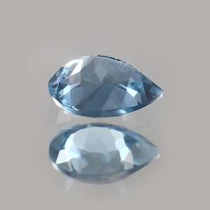 Pierre précieuse naturelle certifiée bleu ciel aigue-marine taille poire, haute clarté, qualité supérieure pour la fabrication de bijoux - Product Image 2