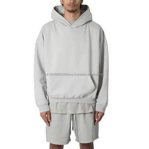 Sweat-shirts personnalisés pour hommes, 500 g/m², streetwear, sweat-shirt surdimensionné sans cordon, logo personnalisé - Product Image 3