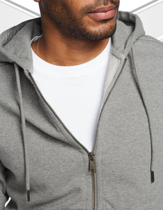 Sweat-shirt à capuche zippé pour homme, veste en polaire confortable pour l'entraînement, le jogging et le style décontracté - Product Image 4