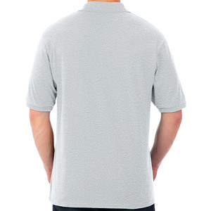 Chemise décontractée pour homme, anti-plis, en maille, à manches courtes, couleur unie, logo personnalisé, nouvelle collection très demandée - Product Image 2