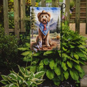 Labradoodle multicolore Cowboy Welcome Garden Flag Mailbox Décorative Yard Flag Banner for Patio Artwork for Flower Beds Small - Product Image 2