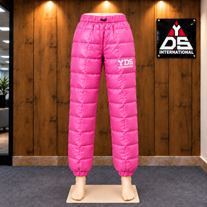 Women's Quilted Puffer <b>Trousers</b> Full Length <b>Padded</b> Style Streetwear Windproof Casual Winter Wear Elastic Waist Harem Style - Product Image 1