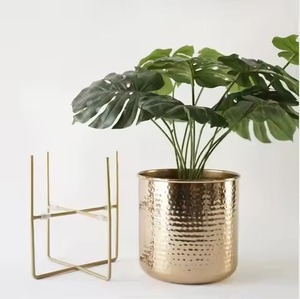 Jardinière décorative en métal, pot de fleurs élégant pour l'intérieur et l'extérieur, pour la maison, le jardin, le balcon, le salon, design moderne, objet de décoration - Product Image 2