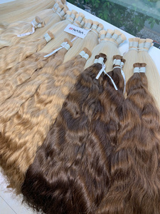 Extensiones de Cabello Humano a Granel, Doble Trama, Cabello Virgen Vietnamita, 100g, Ondulado Natural, Todos los Colores, 60 cm de Largo - Product Image 4