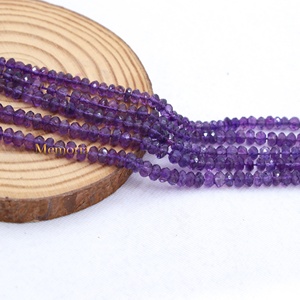 Venta al por Mayor de Cuentas de Amatista Natural Facetadas de 4.5mm, Hilo de 5 Líneas, Joyería Fina, Memoria Jewels - Product Image 6