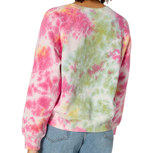 Sudadera Oversize de Cuello Redondo con Estampado Tie Dye para Mujer, Manga Larga, Tejida, 100% Algodón, Informal, para Otoño e Invierno - Product Image 4