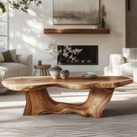 Table basse en bois de qualité supérieure pour une décoration intérieure élégante, offrant une construction durable et un attrait visuel.