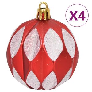 Set di palline di Natale da 64 pezzi con palline rosse e bianche e ornamenti per alberi - Product Image 5