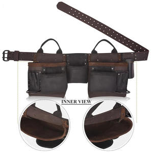 Wholesale Custom Premium Genuine Leather <b>Carpenter</b> <b>Tool</b> Belt Combo <b>Tool</b> Pouch <b>Carpenter</b> Holder Work Organizer Leather <b>Tool</b> Belt - Product Image 2