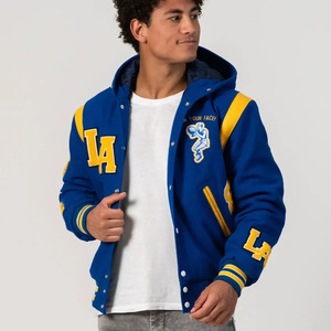 Veste universitaire tendance pour homme, personnalisée, avec boutons-pression, style baseball, bomber, Letterman, style universitaire, streetwear décontracté haut de gamme - Product Image 1