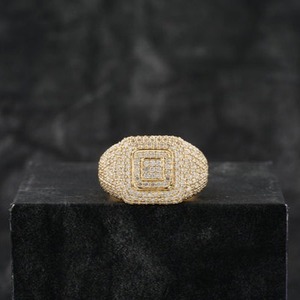 Hot Selling VVS Moissanite 925 Sterling Silver <b>Ring</b> Gold Plated <b>Fine</b> Jewelry Men Women Hip-Hop Wedding Engagement Gift Unisex - Product Image 1