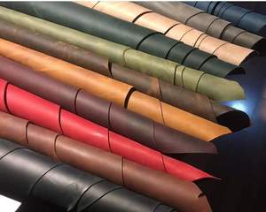 High Quality Polished Windproof Cowhide Ostrich Crunch <b>Leather</b> <b>Sheet</b> Split <b>Leather</b> Craft Home Decor Shoe Accessories Indian - Product Image 5