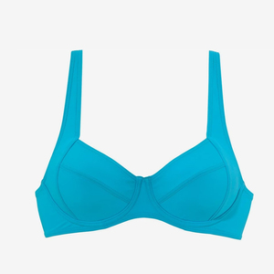 Women's Turquoise Two Piece <b>Bikini</b> Set Push Up Top High Waist Bottom Drawstring Swimwear Spandex Polyester - Product Image 3