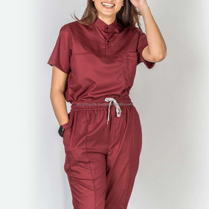 Conjunto de Uniformes Médicos Personalizados al por Mayor con Logotipo Bordado, Corte Ajustado, Múltiples Bolsillos Utilitarios, Tejido Elástico en Cuatro Direcciones, Novedad para Trabajadores - Product Image 3