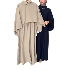 Ensemble de robe et châle pour femmes musulmanes, 2 pièces, robe longue, jalabiya, maroc, Dubaï, kaftan, vestidos, abayas, tenues pour l'Aïd et le Ramadan - Product Image 1