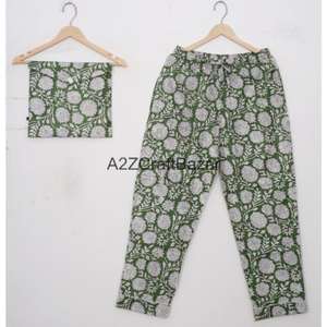 ชุดนอนผ้าฝ้าย 100% สไตล์โบฮีเมียน โรแมนติก นุ่มลื่น ชุด 2 ชิ้น สำหรับผู้หญิง เสื้อและกางเกง - Product Image 3