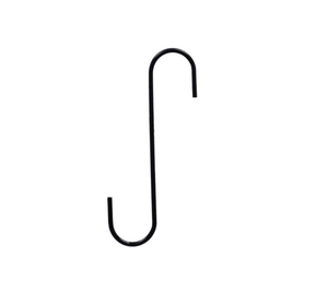 <b>S</b>-Shaped Wrought Iron <b>Hook</b> Flexible Wall Door Mount Rust Resistant Powder Coated Minimalist Design Single Tier Clothing Hanger - Product Image 3