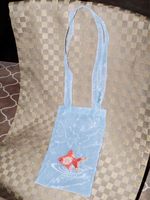 Sac fourre-tout en organza brodé motif poisson rouge, semi-transparent, double couche, voile illustré, vintage, polyvalent, idéal pour Instagram