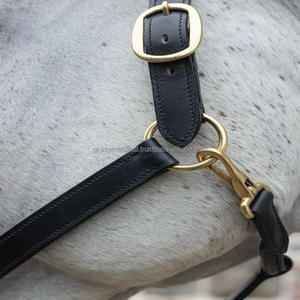 Licol et bride en cuir véritable pour cheval, confortable, avec logo personnalisé, pour courses de chevaux - Product Image 5