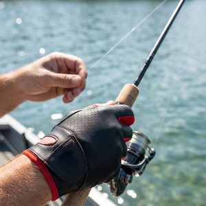 Gants de pêche d'extérieur, protection des mains, surface antidérapante, sangle de poignet réglable, confortables pour l'aventure en pêche - Product Image 3