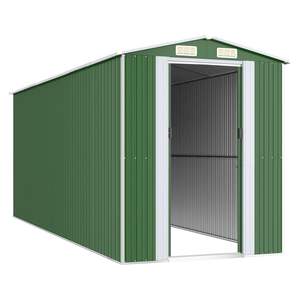 Abri de jardin en acier galvanisé vert de 75.6 po x 205.9 po x 87.8 po pour le rangement - Product Image 3