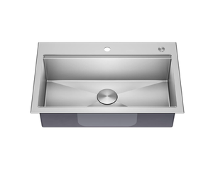 Bol simple fait à la main THCSS-0433 évier en acier inoxydable 304 bol profond ergonomique drainage lisse conception robuste résistant aux rayures - Product Image 4