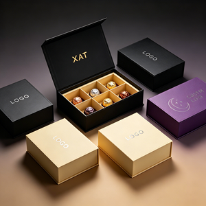 Boîtes de présentation de luxe en carton pliables, magnétiques, écologiques, prêtes à l'emploi, avec ruban personnalisé imprimé, pour la vente au détail - Product Image 5
