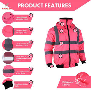 Chaqueta de Trabajo para Hombre, Resistente, de Tela de Poliéster Ligera, Ecológica, Transpirable, Ignífuga, con Certificación CE, de Alta Visibilidad - Product Image 3