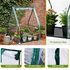 Mini serra pieghevole in PVC bianco 36*36*42 pollici per giardino interno/esterno - Product Image 5