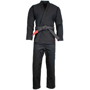 Kimono de BJJ en coton 100% tissé perlé personnalisé, logo brodé sur satin, léger, respirant, durable, idéal pour les arts martiaux, OEM - Product Image 3