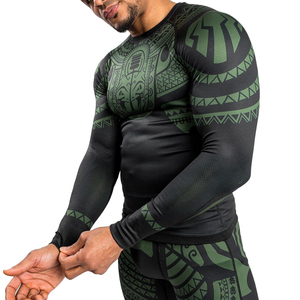 2026 Men's Long Sleeve Rash Guards High Quality <b>Compression</b> <b>Shirts</b> with Sublimation Print in Wholesale Price Men Rash Guard - Product Image 1