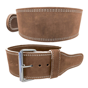 Durable Weightlifting Leather Belt Gym <b>Training</b> Powerlifting Support <b>Strength</b> Workout Heavy Duty Leather Gear - Product Image 5