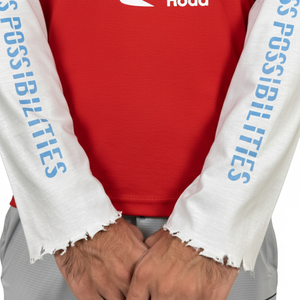 เสื้อยืดแฟชั่นสองชั้นสำหรับผู้ชาย ผลิตจากวัสดุคุณภาพดี ราคาโรงงาน MOQ ต่ำ เสื้อสองชั้นสำหรับผู้ชาย - Product Image 3