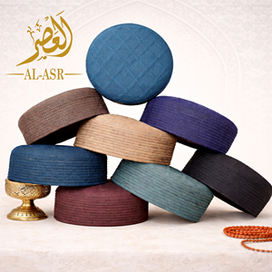 Al Asar - Tela de Traje Transpirable de la Mejor Calidad, Gorros Kufi de Poliéster, Nuevo Diseño, Gorra Musulmana Tradicional para Hombre, Opciones OEM - Product Image 5