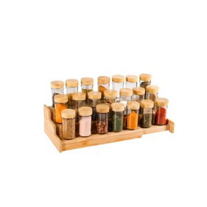 Étagère à épices en bois durable, organisateur d'épices en bois massif naturel pour comptoir de cuisine - Product Image 5